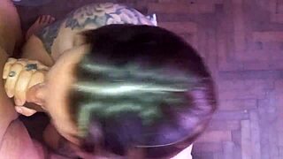 damn this latina slut lover blonde chokes on black cock homemade titfuck leche part two