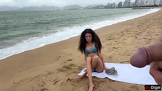 Babe Can I Cum on Your Tits During Public Beach Cock Flash?