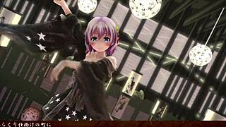 Short Hair Girl Strips to Tokio Funka Rhythm in 3D Cartoon Dance