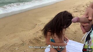 Babe Can I Cum on Your Tits During Public Beach Cock Flash?