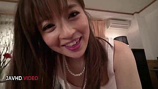 asian milf slurps cock then takes intense pounding