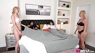 two families fuck mother-in-law in german reality night