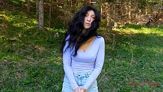 LOST INFLUENCER SUCKS MY MONSTER COCK DEEP IN THE WOODS FOR ESCAPE!