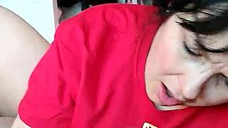 Early morning handjob leads to deepthroat cum in mouth