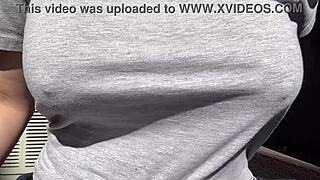 big boobs bounce wildly as horny stepmom artemisia loves outdoor play!