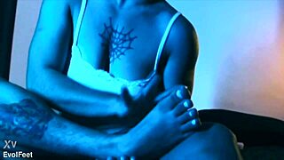 emilly's nylon feet taste sweeter than candy up close