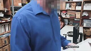 busting sexy ebony thieves leads to hardcore interracial spying threesome fuck