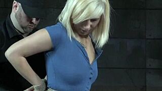 bound sub gets whipped hard then punished with anal fingering and vibrator torment