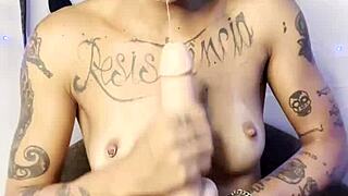 watch caroleta roots drool all over dildo before slamming it deep in her squirting latina asshole close-up