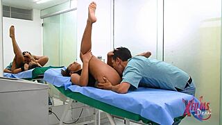 Chubby venezolana teen fucks doctor cums inside hospital quickie