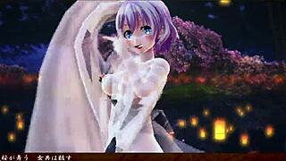 Short Hair Girl Strips to Tokio Funka Rhythm in 3D Cartoon Dance