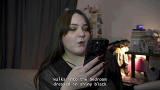 porn story these two share cum-filled kiss after sweet pegging domination joi