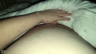 wakin up so hard i gotta stroke my chubby cock close-up