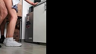 nataly the horny argentinian nympho gets fucked hard in kitchen miniskirt
