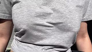 big boobs bounce wildly as horny stepmom artemisia loves outdoor play!