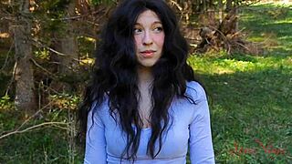 LOST INFLUENCER SUCKS MY MONSTER COCK DEEP IN THE WOODS FOR ESCAPE!