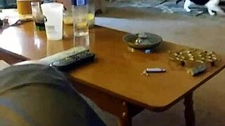 Cute Little 18+ Blonde Whore Lotions Up Panties-Clad in Front of Me