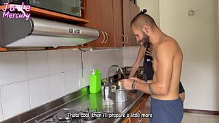 Roommate's big cock tempts me from netflix to doggystyle pounding