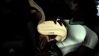 Blondie takes rough public pounding from massive black cock outdoors.