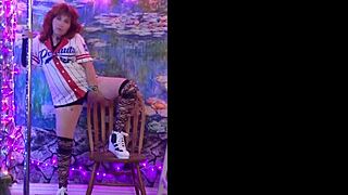 Redhead Hotwife Steffi's Big Pussy Lips Dance in Panties Cosplay Voyeur PMV Compilation
