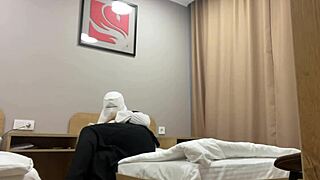 turkish stepmom's pantyhose tease hides her wet pussy urge for stepson