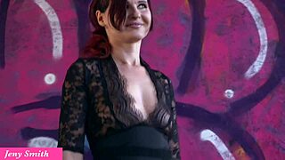 jeny smith upskirts miniskirt teases bubble butt pussy and masturbates outdoor