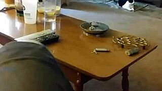 Cute Little 18+ Blonde Whore Lotions Up Panties-Clad in Front of Me