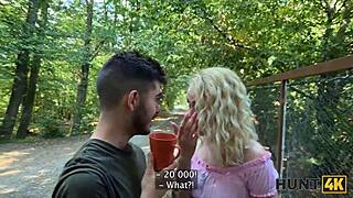 Blonde Cuckolds Boyfriend for Thrilling Outdoor Pickup Fuck