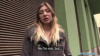 Hot model prospect gets fucked hard underground for cash in public pov reality.