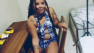 Professor teaches nympho student real lessons in bed