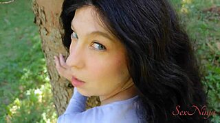 LOST INFLUENCER SUCKS MY MONSTER COCK DEEP IN THE WOODS FOR ESCAPE!