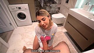 STEP SIS TEACHES BRO TO LAST LONGER WITH TIGHT PUSSY RIDING UNTIL CREAMPIE INSIDE!