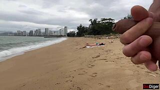 Babe Can I Cum on Your Tits During Public Beach Cock Flash?