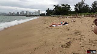 Babe Can I Cum on Your Tits During Public Beach Cock Flash?