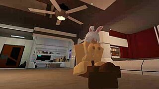 shy bunny slut pounded by monster big black cock in roblox condo