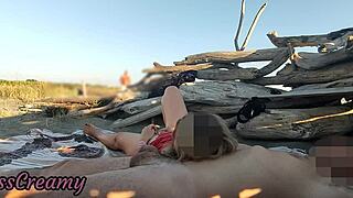 stranger caught stepdad groping my pussy on beach jerked him off misscreamy