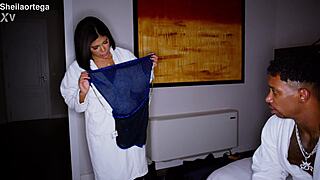 Sheila Ortega Deepthroats Snake's Huge Cock in Lingerie