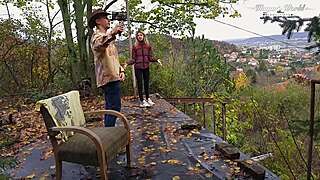 behind the scenes petite gina gerson fucks pussy outdoors