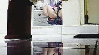 WOW! Sexy Asian Wife's Huge Tits Jiggle in Homemade Videollamada Masturbation Frenzy!!