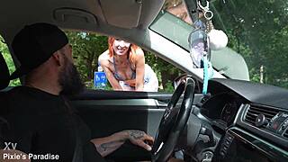 street prostitute ashley more gets picked up for rough anal threesome with pixie pink balls deep atm atogm gaping her narrow ass