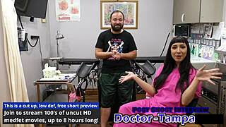 dr tampa gives selena sativas her first gyno exam with ass fingering closeup