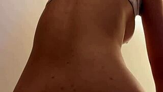 colombian teen strips nude teasing in your room ripping clothes slow