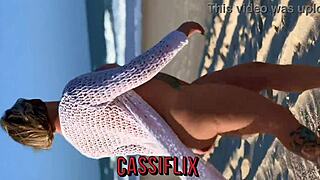 she spotted me at the beach invited me over fucked my ass and pussy with her huge tasty cock full vid on cassiflix