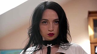 Ukrainian teen secretary's first anal with boss's monster cock at work