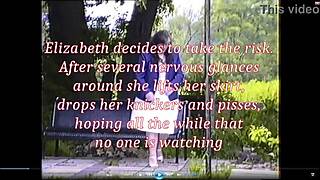 Hey, bank manager elizabeth hogben pees in garden upskirt