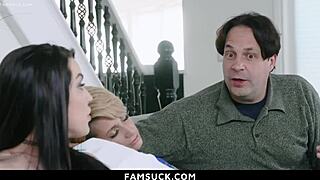 stepdaughter fucks stepdad on cam while stepmom sleeps next door