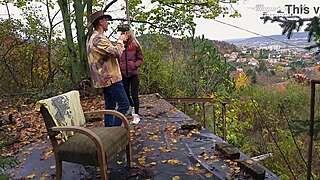 behind the scenes petite gina gerson fucks pussy outdoors