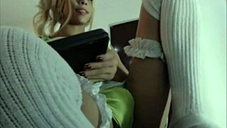 cute shemale teen strokes her cock solo homemade at eighteen plus
