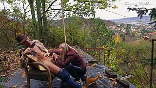 behind the scenes petite gina gerson fucks pussy outdoors