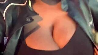 huge tits swinging outside almost caught flashing everywhere